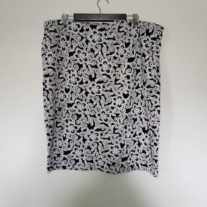 Eloquii Black and White Skirt